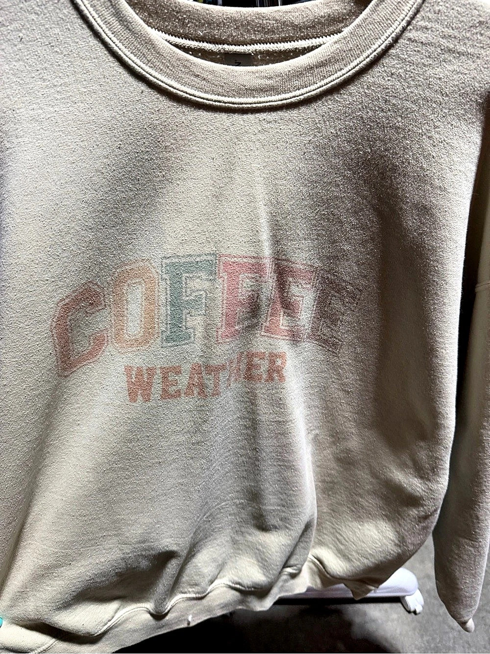 Graphic Sweatshirt Gray & Pink Large